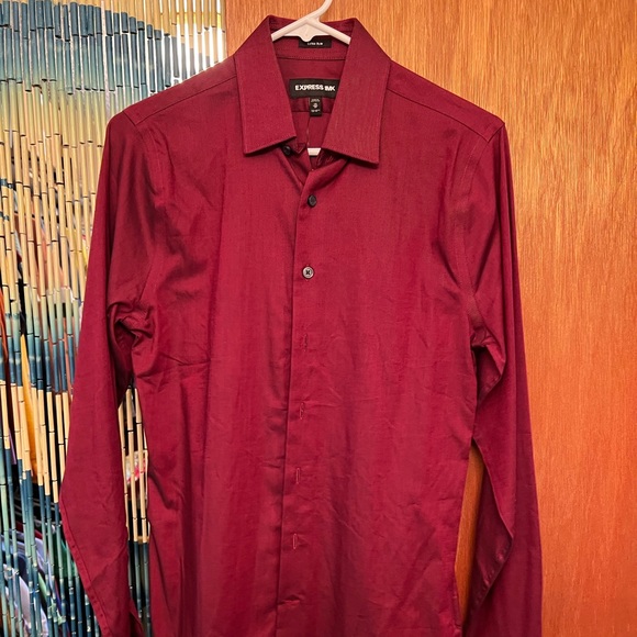Men’s Express dress shirt Extra small Extra Slim Maroon - Picture 1 of 1